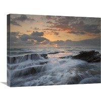 Waves breaking on rocks, Playa Santa Teresa, Costa Rica-Canvas Art-24&quotx18"