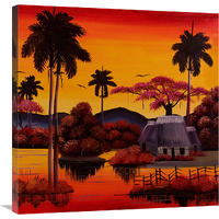 Palms Way-Canvas Art-30"x30"