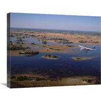 Flight safari, Okavango Delta, Botswana-Canvas Art-24"x20"