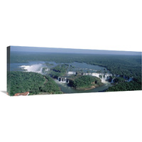 Iguacu Falls, Brazil-Canvas Art-36"x13.32"