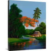 The Water Garden-Canvas Art-24&quotx32"