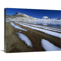 Snow patterns near Blue Lake, Mount Tongariro, Tongariro NP, New Zealand-Canvas Art-24"x20"