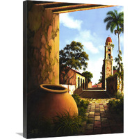 The Courtyard-Canvas Art-24"x32"