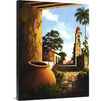 The Courtyard-Canvas Art-30"x40"