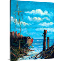 Ship Wreck-Canvas Art-30"x40"