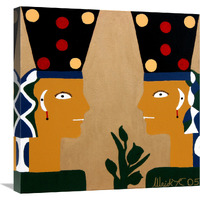 Egyptian Princesses-Canvas Art-24&quotx24"