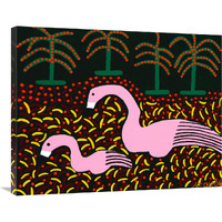 Flamingo Royale-Canvas Art-35"x28"