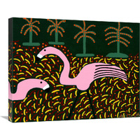 Flamingo Royale II-Canvas Art-28"x22"