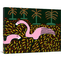 Flamingo Royale II-Canvas Art-35"x28"