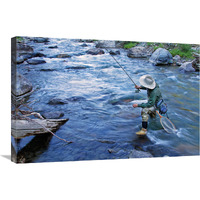 Beaver Creek Wading-Canvas Art-30"x20.1"