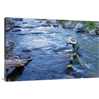 Beaver Creek Wading-Canvas Art-40"x26.8"