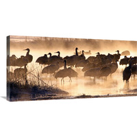 Twilight Gathering-Canvas Art-36"x18"