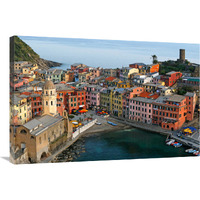 Cinque Terra Bay-Canvas Art-36&quotx24.12"