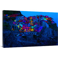 Cinque terra Night-Canvas Art-40"x26.8"