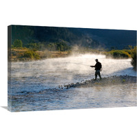 Fly Fishing-Canvas Art-30"x20.1"