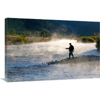 Fly Fishing-Canvas Art-36&quotx24.12"