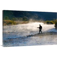 Fly Fishing-Canvas Art-40"x26.8"