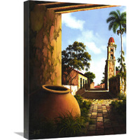 The Courtyard-Canvas Art-18&quotx24"