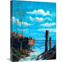 Ship Wreck-Canvas Art-18"x24"