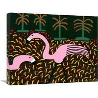 Flamingo Royale II-Canvas Art-24"x20"