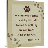 Mark Twain: Cat by the Tail-Canvas Art-22"x28"