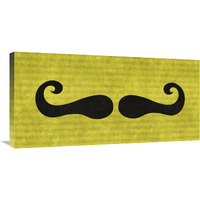 Mustache: Mustachio-Canvas Art-36"x18"