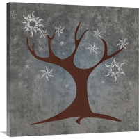 Tree Winter-Canvas Art-36"x36"