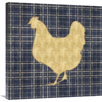 Country Style Hen-Canvas Art-30"x30"