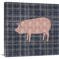 Country Style Pig-Canvas Art-24"x24"