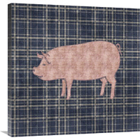 Country Style Pig-Canvas Art-30&quotx30"