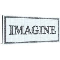 Sketched Words - Imagine-Canvas Art-48&quotx24"