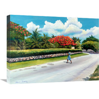 Poincianna Drive-Canvas Art-24"x18"