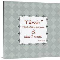 Quotes - Twain - On Books-Canvas Art-36&quotx36"