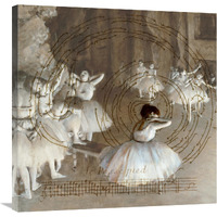 Degas Dancers Collage 2-Canvas Art-30"x30"