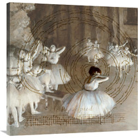 Degas Dancers Collage 2-Canvas Art-36"x36"