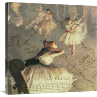 Degas Dancers Collage 4-Canvas Art-30"x30"