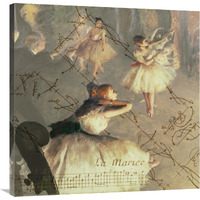 Degas Dancers Collage 4-Canvas Art-36"x36"