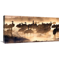 Twilight Gathering-Canvas Art-30"x15"