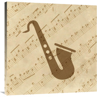 Music - Saxophone-Canvas Art-36"x36"