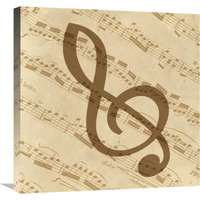 Music - Treble Clef-Canvas Art-24"x24"