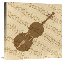 Music - Violin-Canvas Art-24"x24"