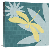 Bright Bugs: Dragonfly-Canvas Art-24"x24"