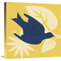 Bright Birds: Dove-Canvas Art-24"x24"