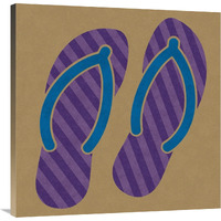 Summer Fun: Flip Flops-Canvas Art-36"x36"