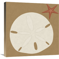 Summer Fun: Sand Dollar-Canvas Art-24"x24"