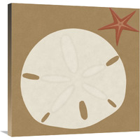 Summer Fun: Sand Dollar-Canvas Art-30"x30"