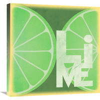 Citrus - Lime-Canvas Art-24"x24"