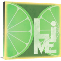 Citrus - Lime-Canvas Art-30&quotx30"