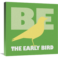 Morning Sentiments - Early Bird-Canvas Art-24"x24"