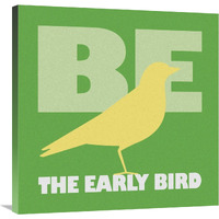 Morning Sentiments - Early Bird-Canvas Art-30"x30"